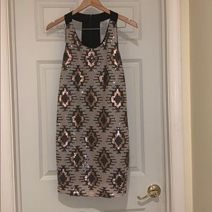 Sequin tank top cocktail dress